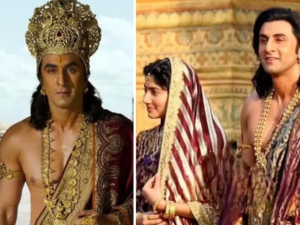 Ranbir Kapoor and Sai Pallavi in costume as Ram and Sita for Ramayana: Part 1