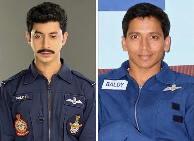 Actor Mihir Ahuja in Air Force uniform on the set of Operation Safed Sagar
