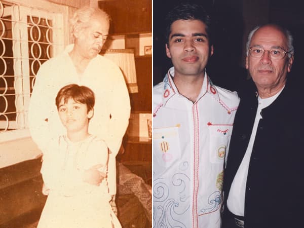 Karan Johar with his late father Yash Johar in an old family photograph shared on Instagram.