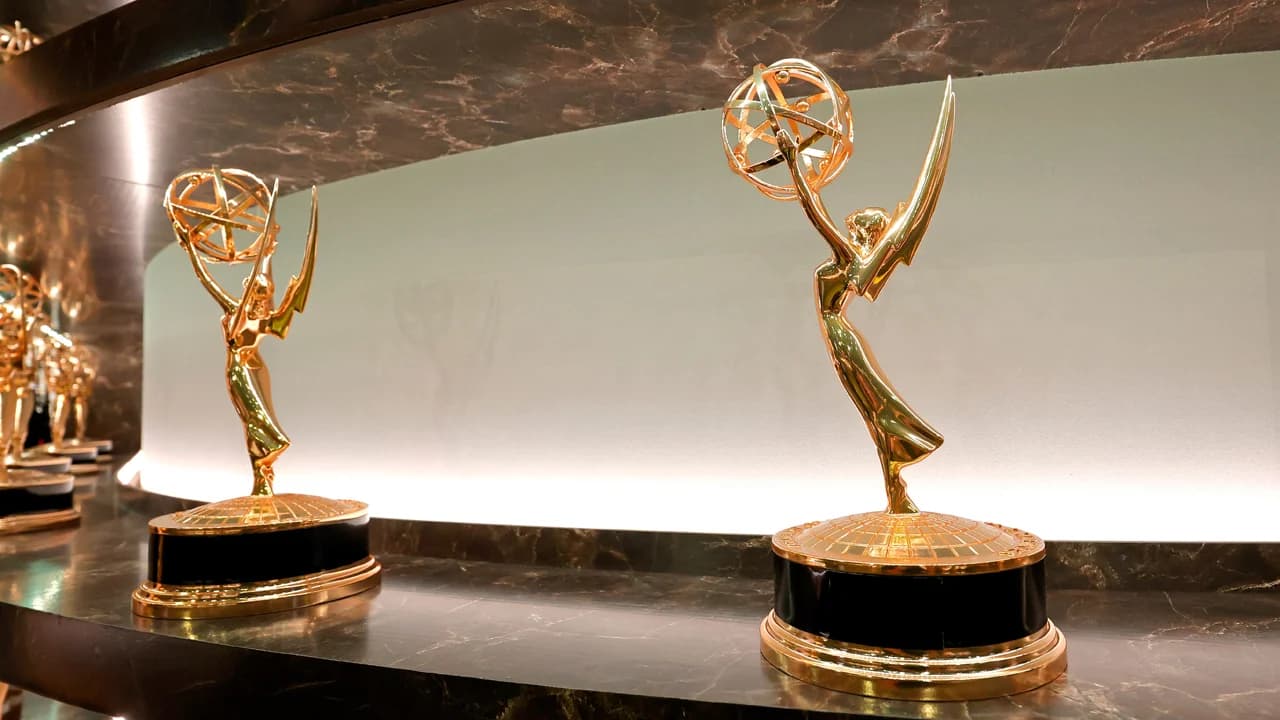 The Peacock Theater stage lit up during the 2026 Creative Arts Emmy Awards ceremony