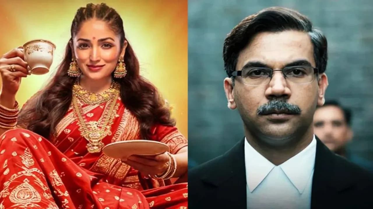 Two movie posters side by side: one for Prahaar, one for Nayyi Navelli