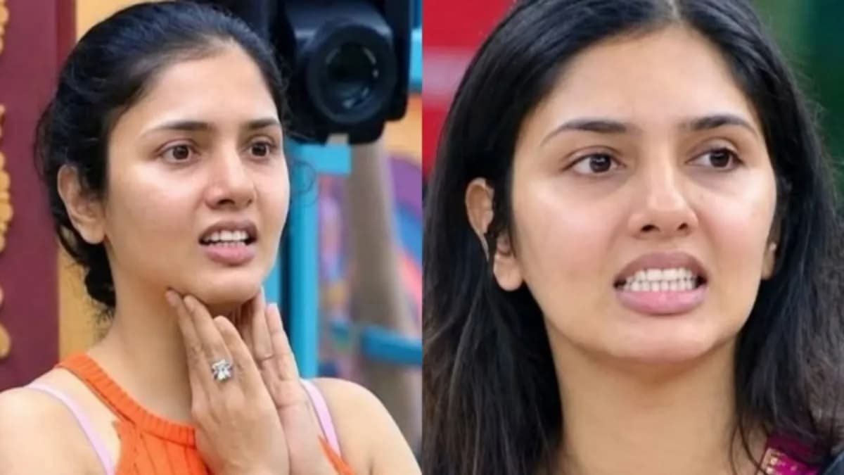 Actor Gayathri Suresh inside the Bigg Boss Malayalam house before her eviction