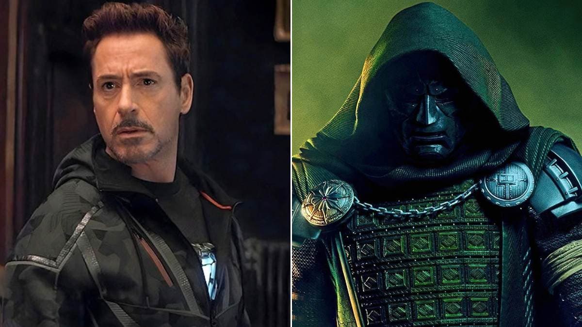 A mask being forged from flames in the Avengers: Endgame Encore post-credit scene, evoking Doctor Doom's design