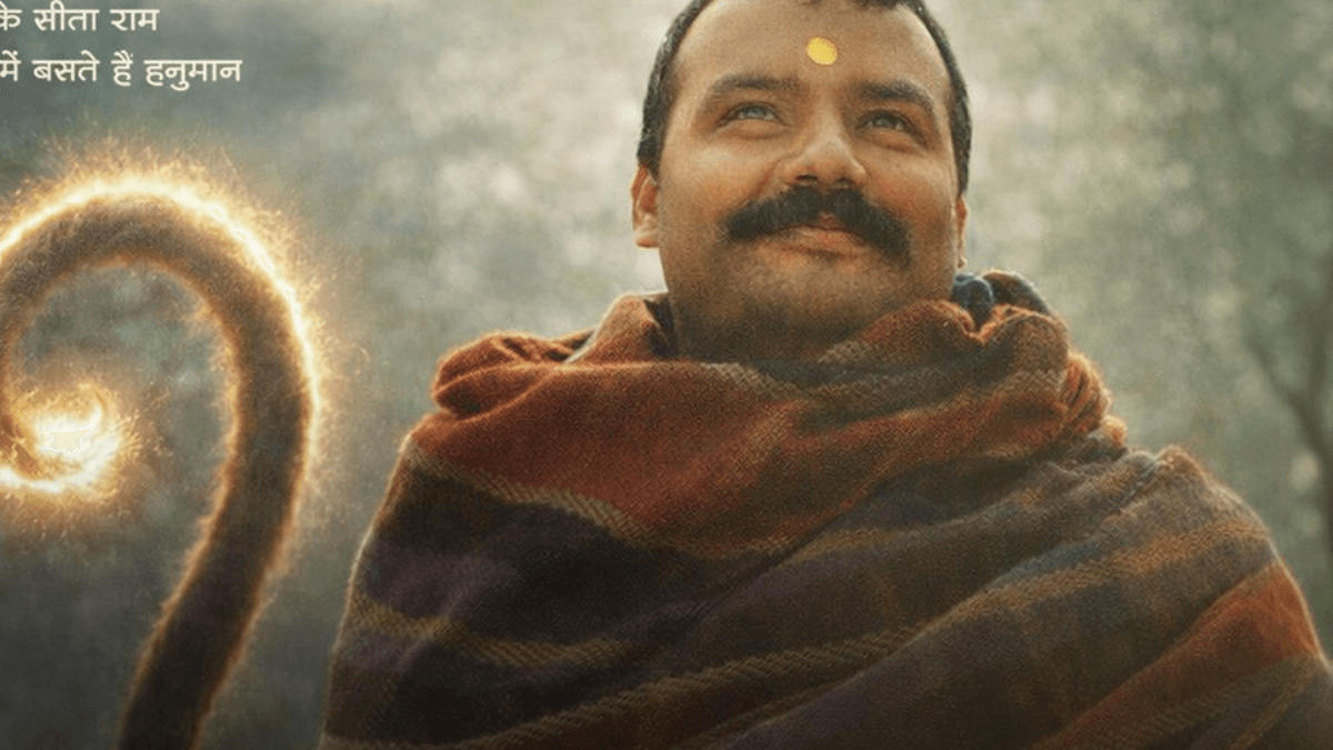 Promotional still from the Hindi devotional film Hanuman Ansh based on the life of Neem Karoli Baba